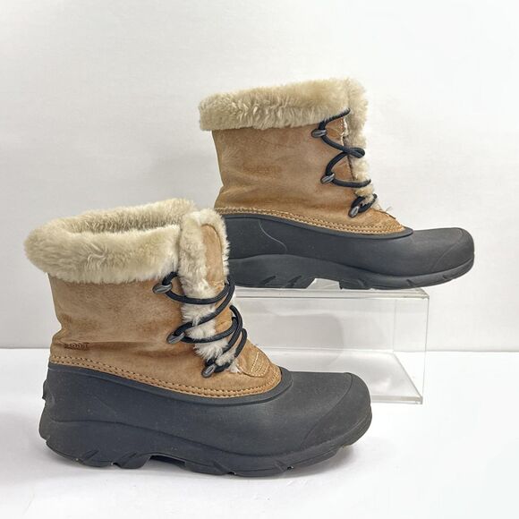 Sorel Boots Womens Size 8 Tan Black Snow Angel Lace Thinsulate Winter NL1810-234 - Picture 2 of 12